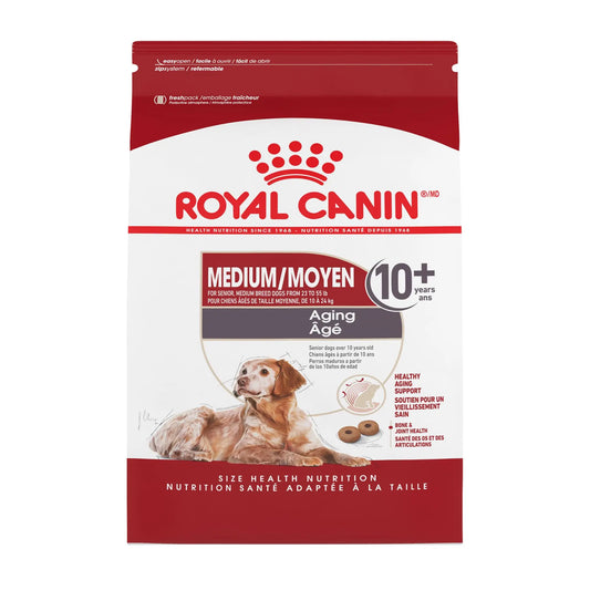 Royal Canin Medium Senior Vitality 10+ Dry Dog Food 30 lb - Shopinapets