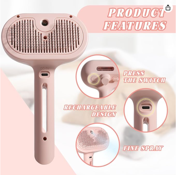 2-in-1 Detangling Spray and Comb for Grooming - Shopinapets 2-in-1 Detangling Spray and Comb for Grooming Shopinapets #