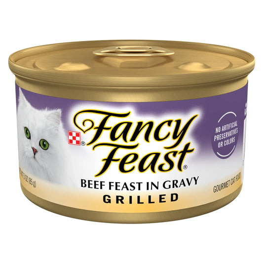 Fancy Feast Grilled Beef in Gravy Cat Food - 24 Pack