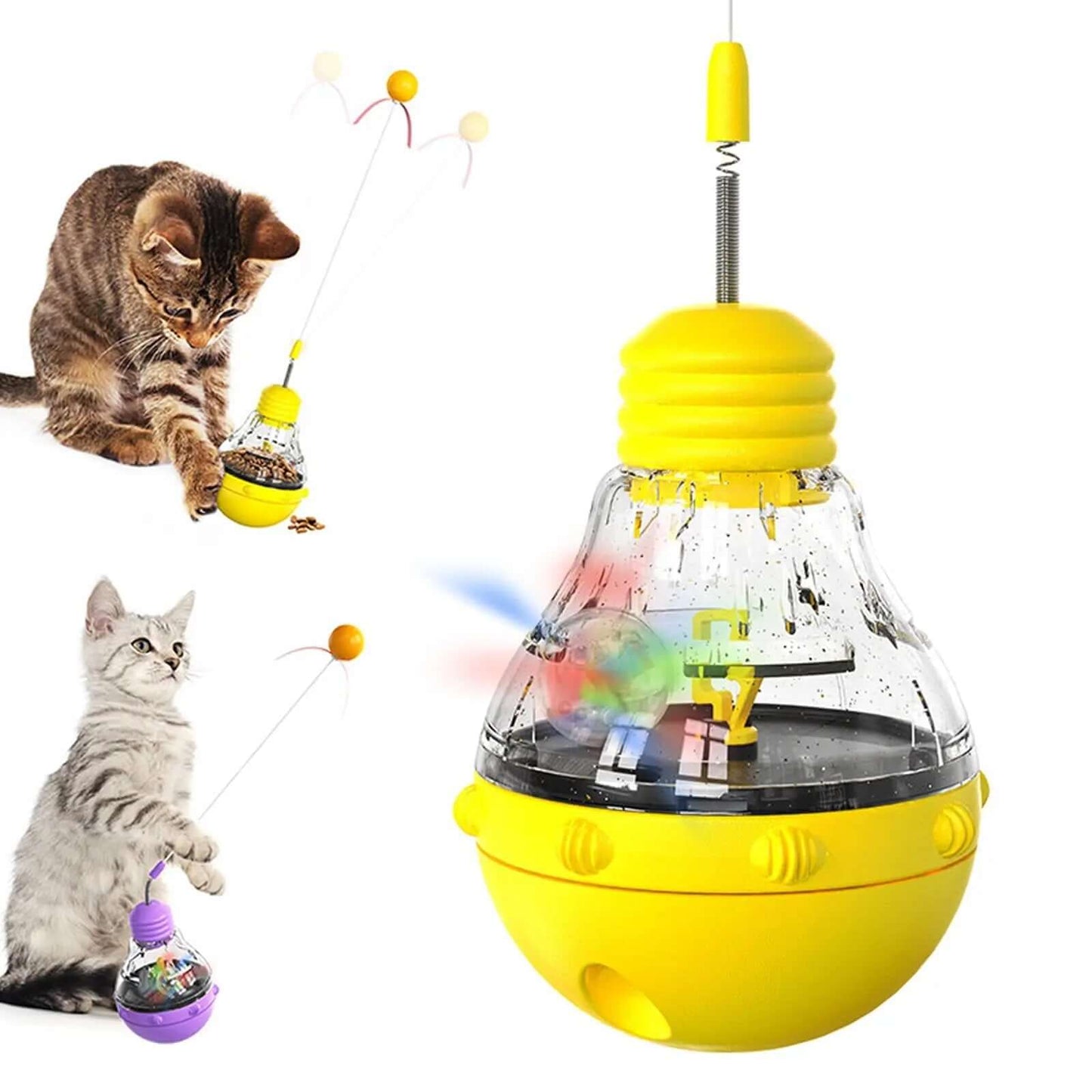 Toulideifaria Cat Play and Feed Toy - interactive cat toy - Shopinapets
