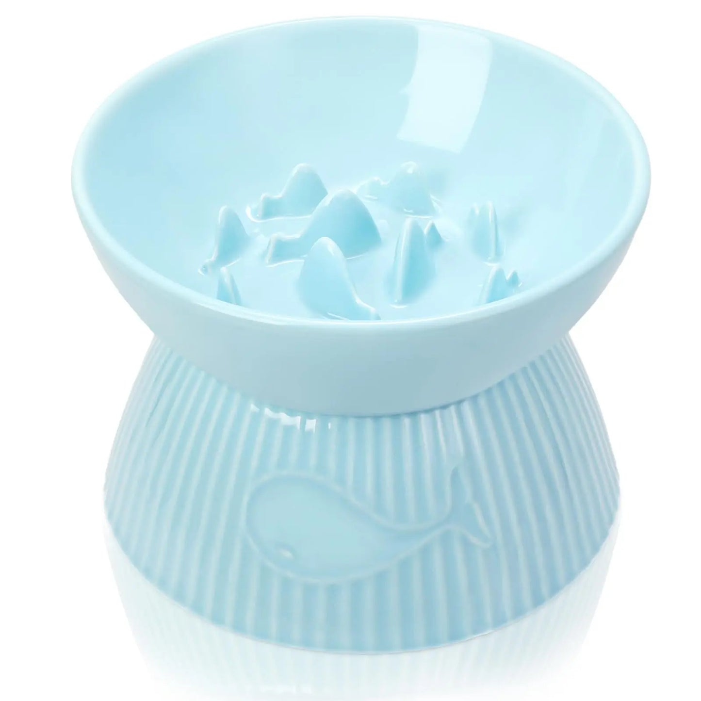 Ceramic Anti-Choke Pet Feeder - Elevated & Safe - Shopinapets