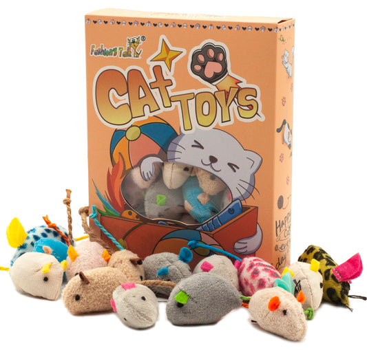 Catnip Mice Frenzy 32-Pack - Soft Plush Variety Shopinapets