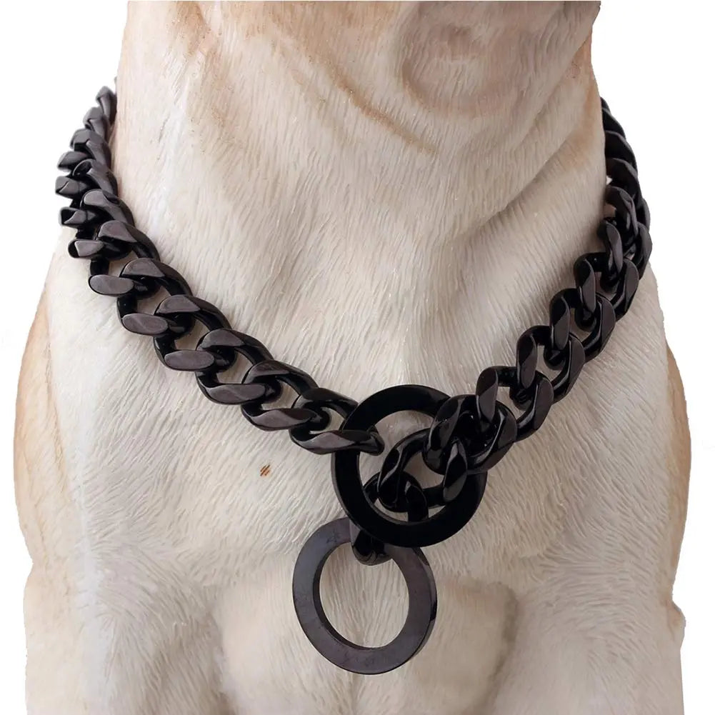 Heavy-Duty Stainless Steel Dog Collar - Shopinapets