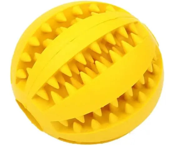 Puppy Puzzle Teething Ball - Dental Health & Interactive Toy (Yellow 2.36" 6cm)