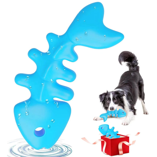 AOTYPE Dog Chew Toys for Aggressive Chewers Indestructible Dog Toy for Large BreedTough Nylon Fish Bone Dog Chew Toys Real Bacon Flavored Dog Toys to Keep Them Busy