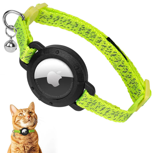 azuza GlowTrack Cat Collar with AirTag Holder - Shopinapets