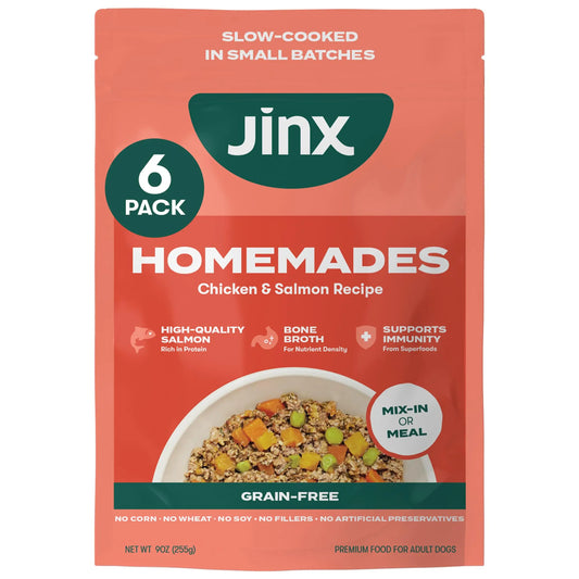 Jinx Salmon & Chicken Broth Mix-In for Dogs - 6 Pack, 9oz - Shopinapets