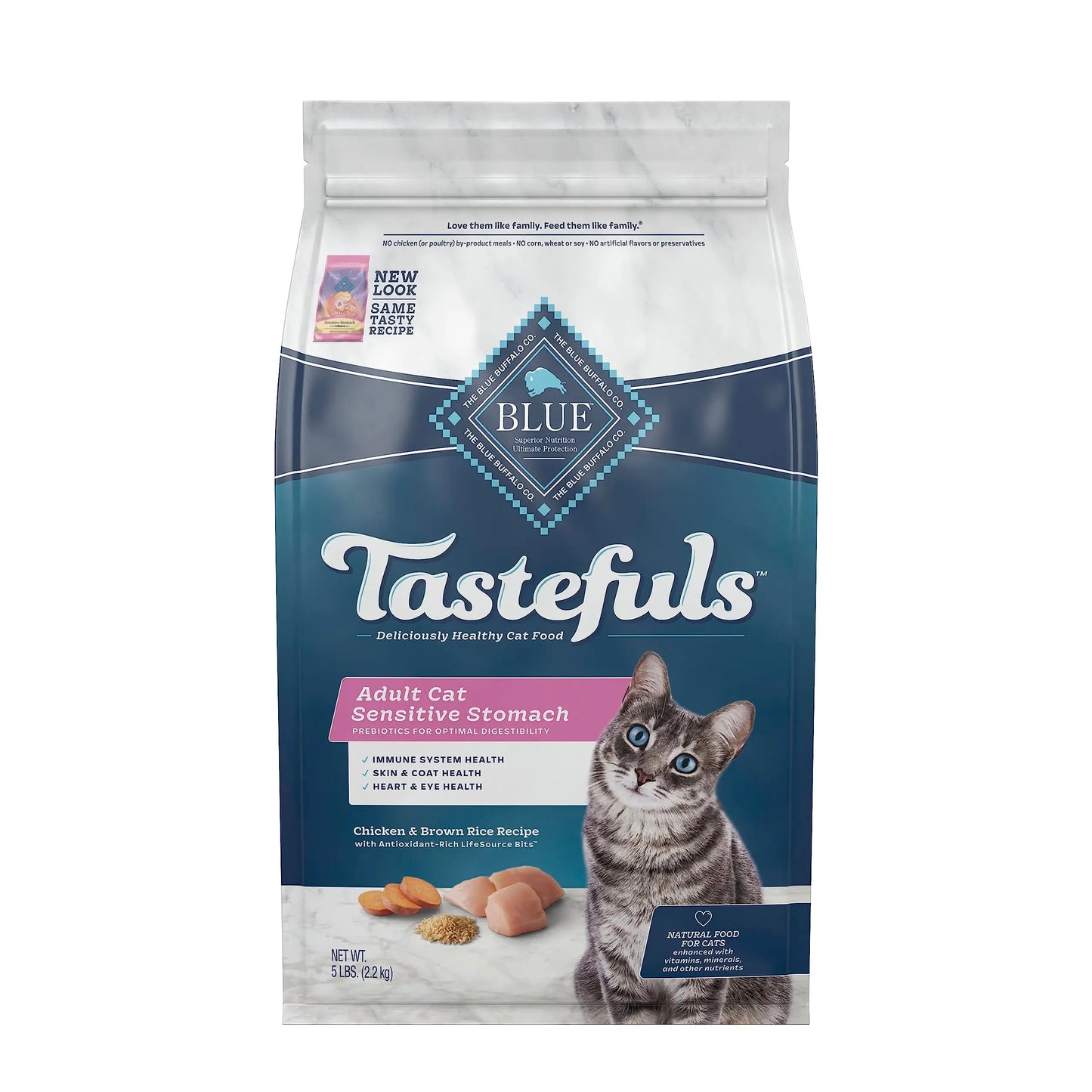 Blue Buffalo Delicate Digestion Chicken & Rice Cat Food 5 Lb - Shopinapets