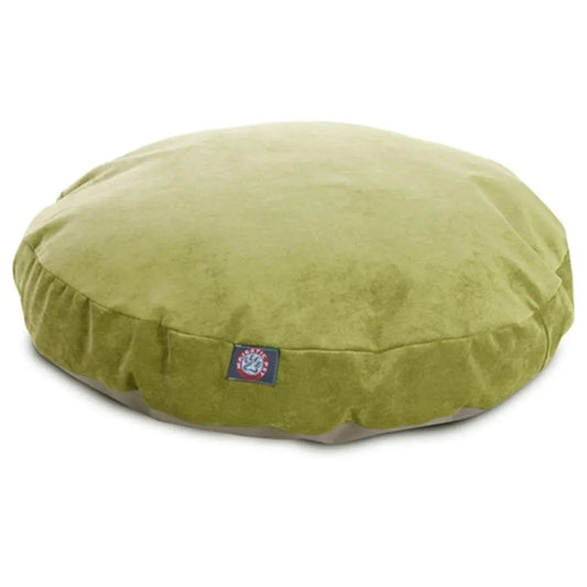 Apple Villa Plush Round Dog Bed - Shopinapets