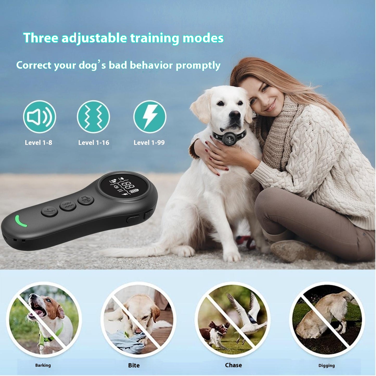 Bark Stopper -Multiple Training Modes - Smart -3-in-1 Dog Trainer - Shopinapets Bark Stopper -Multiple Training Modes - Smart -3-in-1 Dog Trainer Shopinapets #