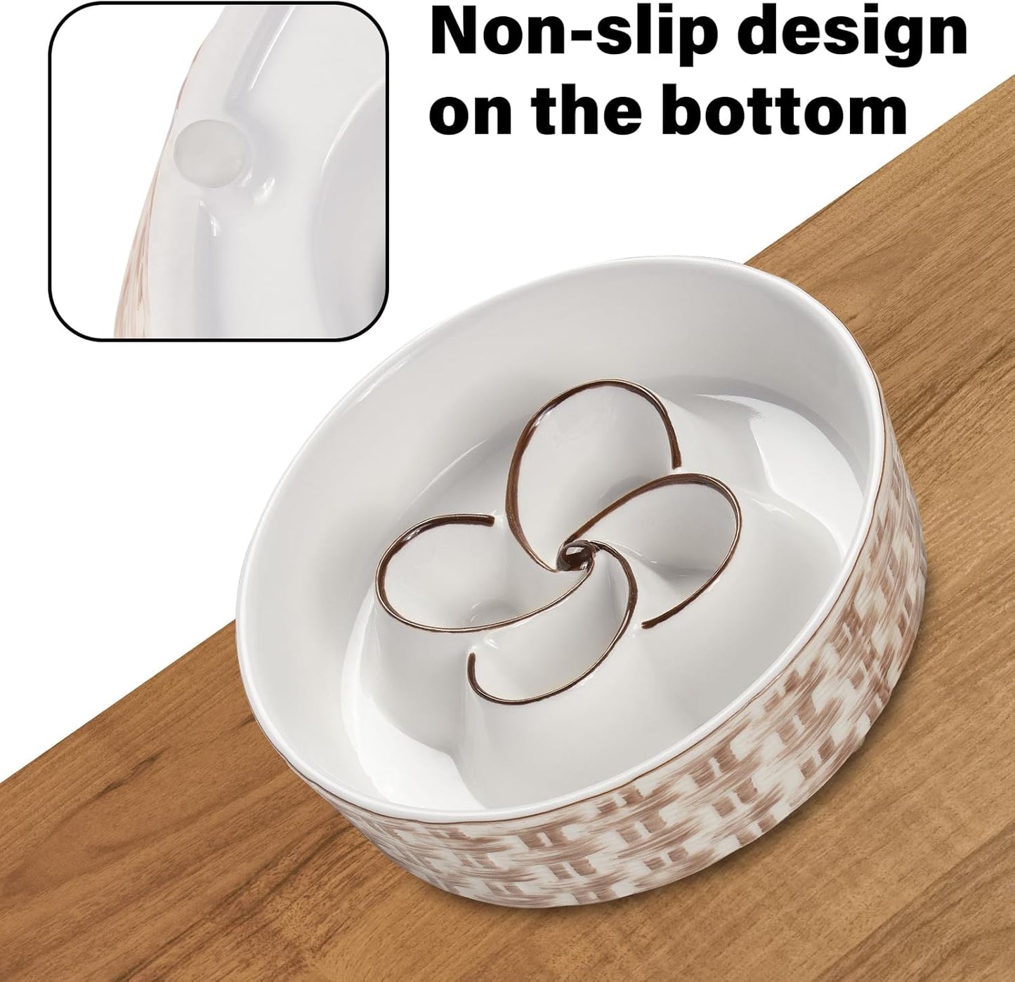 Ceramic Slow Feeder Bowl for Medium Large Dog, Anti-Choking, Non-Slip - Shopinapets Ceramic Slow Feeder Bowl for Medium Large Dog, Anti-Choking, Non-Slip Shopinapets #