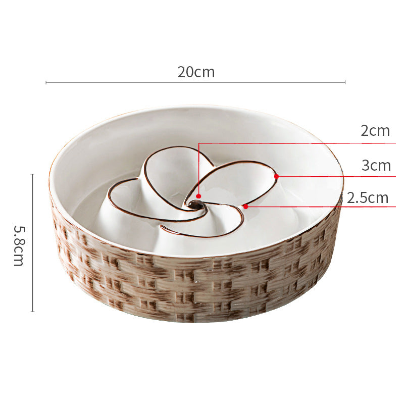Ceramic Slow Feeder Bowl for Medium Large Dog, Anti-Choking, Non-Slip - Shopinapets Ceramic Slow Feeder Bowl for Medium Large Dog, Anti-Choking, Non-Slip Shopinapets #
