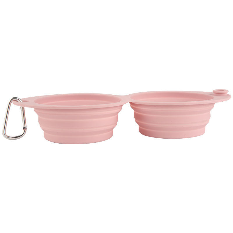 Collapsible Dog Bowls 2 In 1 Foldable Pet Food Water Bowl With Integrated Molding Double Bowl Design Perfect For Walking Hiking And Camping - Shopinapets Collapsible Dog Bowls 2 In 1 Foldable Pet Food Water Bowl With Integrated Molding Double Bowl Design Perfect For Walking Hiking And Camping Shopinapets #