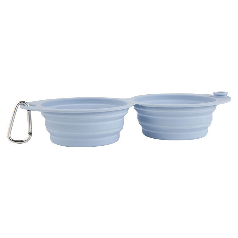 Collapsible Dog Bowls 2 In 1 Foldable Pet Food Water Bowl With Integrated Molding Double Bowl Design Perfect For Walking Hiking And Camping - Shopinapets Collapsible Dog Bowls 2 In 1 Foldable Pet Food Water Bowl With Integrated Molding Double Bowl Design Perfect For Walking Hiking And Camping Shopinapets #