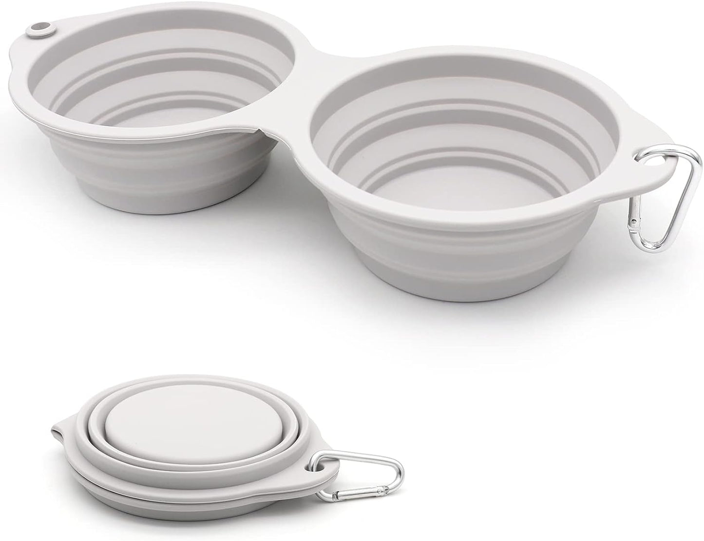 Collapsible Dog Bowls 2 In 1 Foldable Pet Food Water Bowl With Integrated Molding Double Bowl Design Perfect For Walking Hiking And Camping - Shopinapets Collapsible Dog Bowls 2 In 1 Foldable Pet Food Water Bowl With Integrated Molding Double Bowl Design Perfect For Walking Hiking And Camping Shopinapets #