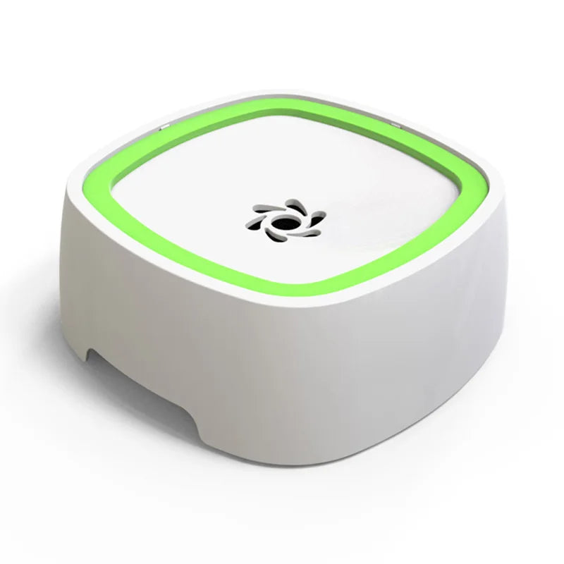 White water bowl with green accent on top.