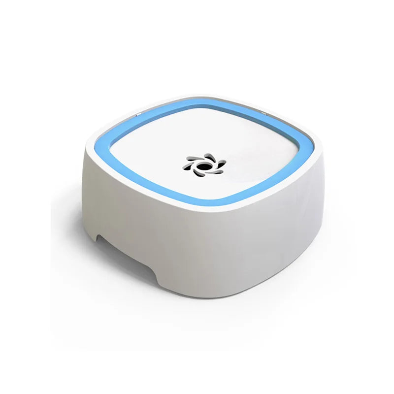White water bowl with blue accent on top.
