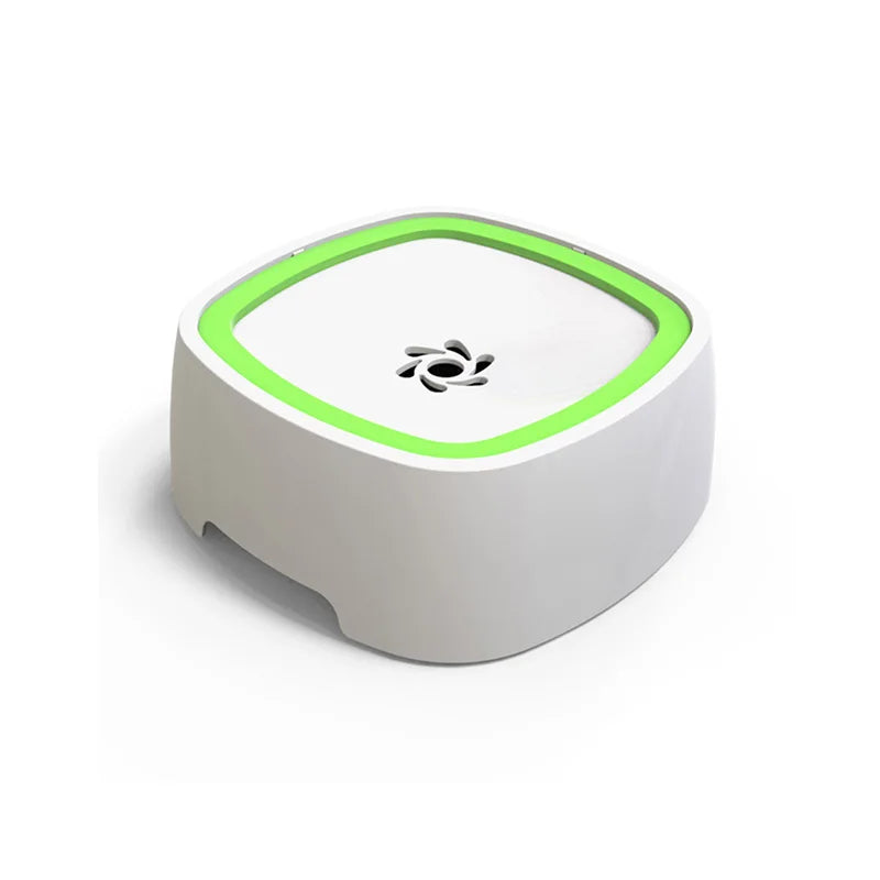 White water bowl with green accent on top.