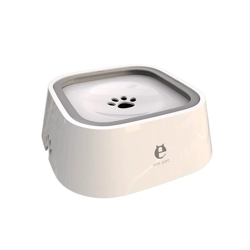 White water bowl with gray accent on top.
