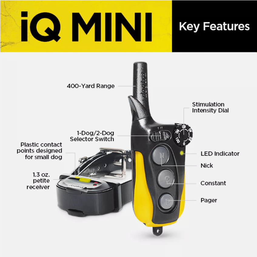 Dogtra IQ Mini 2-Dogs Remote Dog Training System for Smaller Dogs - 400 Yard Range - Shopinapets Dogtra IQ Mini 2-Dogs Remote Dog Training System for Smaller Dogs - 400 Yard Range Shopinapets #