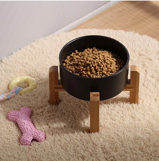 ElevateCeramic Pet Bowl with Wood Stand - Single 28.7OZ - Shopinapets ElevateCeramic Pet Bowl with Wood Stand - Single 28.7OZ Shopinapets #