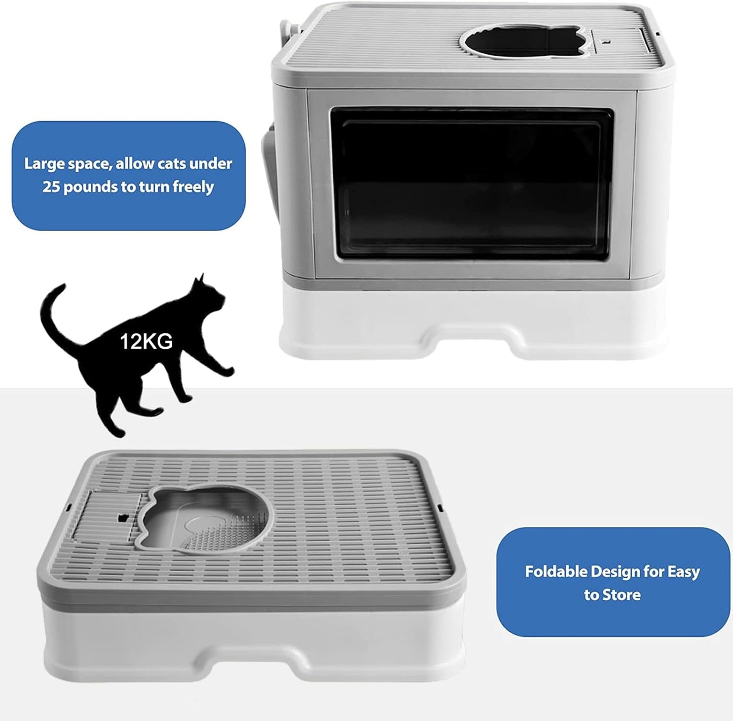 Fully Closed Top Entry Odor Proof Cat Litter Basin - Shopinapets Fully Closed Top Entry Odor Proof Cat Litter Basin Shopinapets #