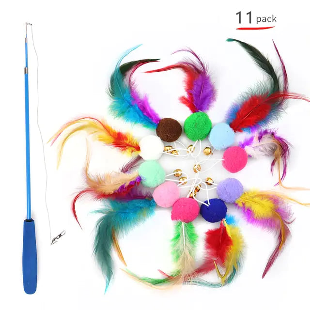 Indoor Cat Feather Frenzy Toy - Shopinapets Indoor Cat Feather Frenzy Toy Shopinapets #