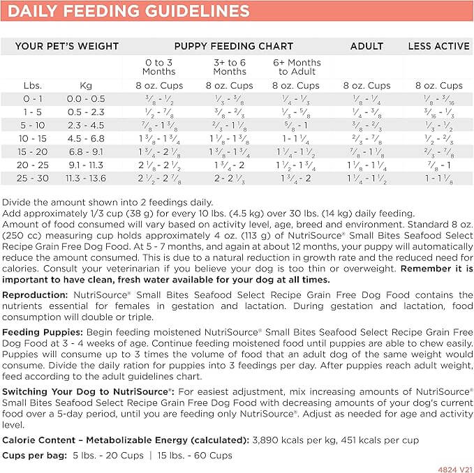 NutriSource Seafood Select Grain-Free Dog Food Made with Salmon and Menhaden Fish Meal 15LB Dry Dog Food - Shopinapets NutriSource Seafood Select Grain-Free Dog Food Made with Salmon and Menhaden Fish Meal 15LB Dry Dog Food Shopinapets #