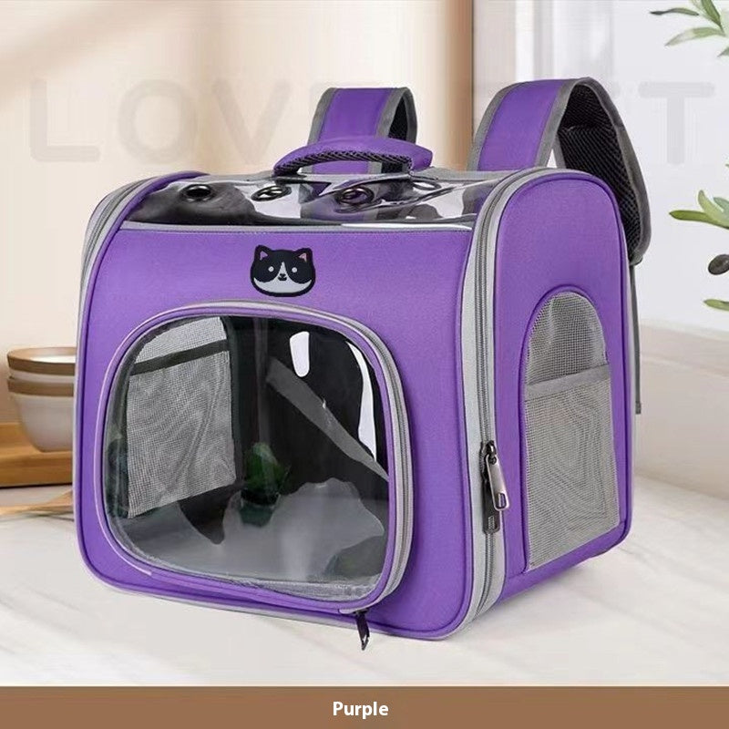 Outdoor Portable See Through Breathable Portable Large Space Pet Bag - Shopinapets Outdoor Portable See Through Breathable Portable Large Space Pet Bag Shopinapets #