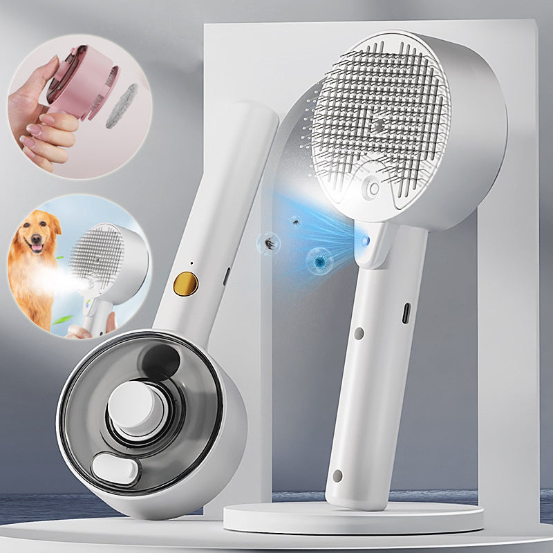 Pet Hair Remover Steam Brush -Self Cleaning- Grooming Accessories - Shopinapets Pet Hair Remover Steam Brush -Self Cleaning- Grooming Accessories Shopinapets #