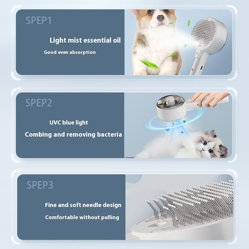 Pet Hair Remover Steam Brush -Self Cleaning- Grooming Accessories - Shopinapets Pet Hair Remover Steam Brush -Self Cleaning- Grooming Accessories Shopinapets #