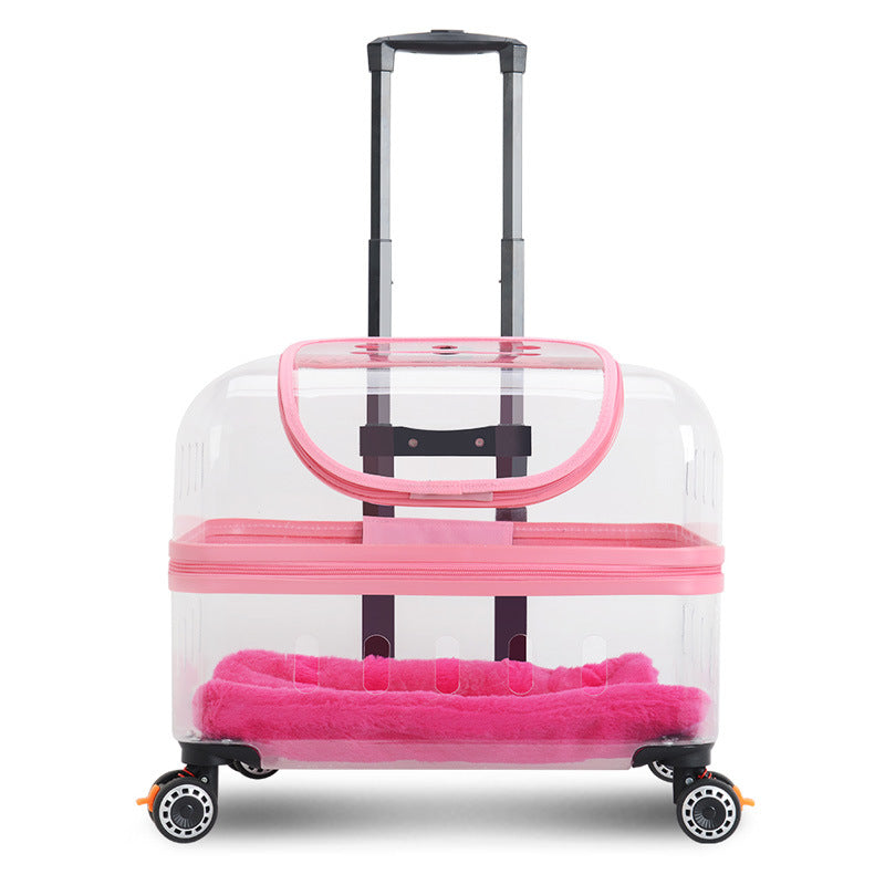 Pet Travel Trolley Bag with Universal Wheels for Outdoor Adventures - Large Capacity and Breathable Design - Shopinapets Pet Travel Trolley Bag with Universal Wheels for Outdoor Adventures - Large Capacity and Breathable Design Shopinapets #