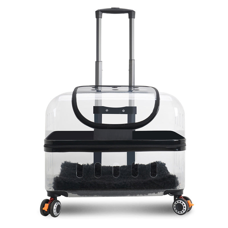 Pet Travel Trolley Bag with Universal Wheels for Outdoor Adventures - Large Capacity and Breathable Design - Shopinapets Pet Travel Trolley Bag with Universal Wheels for Outdoor Adventures - Large Capacity and Breathable Design Shopinapets #