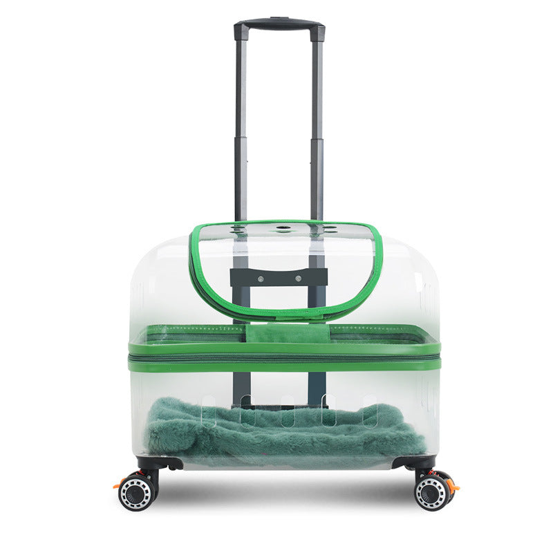 Pet Travel Trolley Bag with Universal Wheels for Outdoor Adventures - Large Capacity and Breathable Design - Shopinapets Pet Travel Trolley Bag with Universal Wheels for Outdoor Adventures - Large Capacity and Breathable Design Shopinapets #