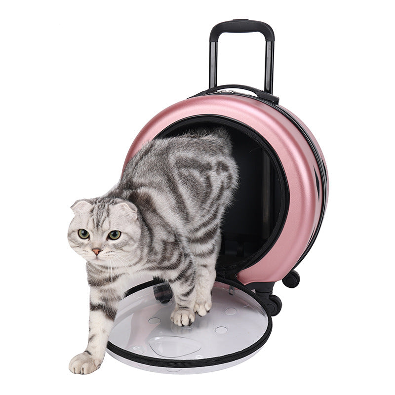 Pet Trolley Bag Transparent Reinforced Portable Cat Dog Outdoor Travel Carrier - Shopinapets Pet Trolley Bag Transparent Reinforced Portable Cat Dog Outdoor Travel Carrier Shopinapets #