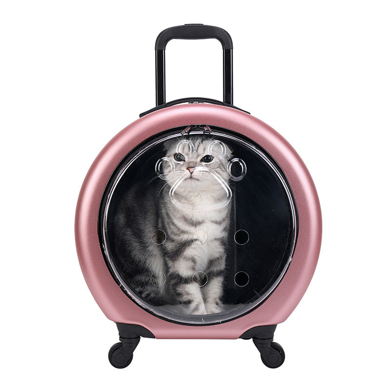 Pet Trolley Bag Transparent Reinforced Portable Cat Dog Outdoor Travel Carrier - Shopinapets Pet Trolley Bag Transparent Reinforced Portable Cat Dog Outdoor Travel Carrier Shopinapets #