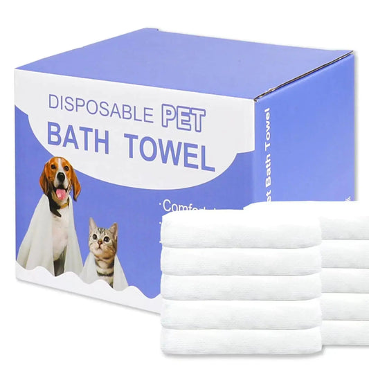 Portable Disposable Pet Bath Towels 10-Pack - Shopinapets Portable Disposable Pet Bath Towels 10-Pack Shopinapets #