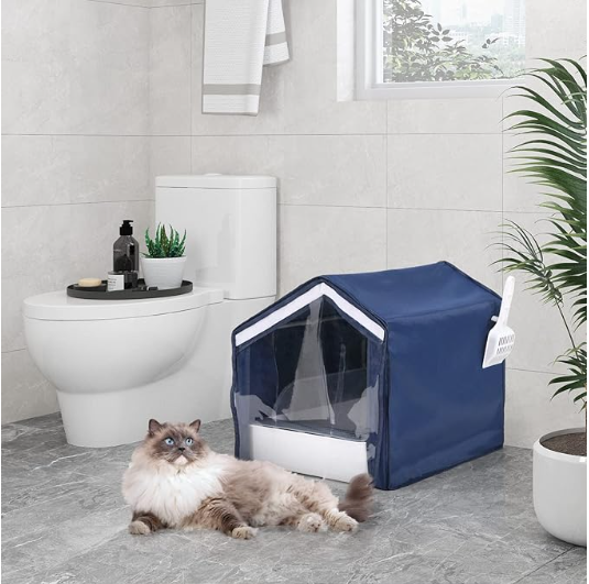 Privacy Cat Litter Box Cover Shield - Shopinapets Privacy Cat Litter Box Cover Shield Shopinapets #
