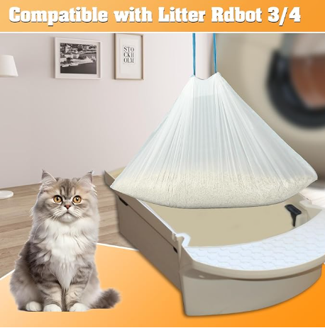 Self-Cleaning Litter Box Drawstring Bags 90ct - Shopinapets Self-Cleaning Litter Box Drawstring Bags 90ct Shopinapets #
