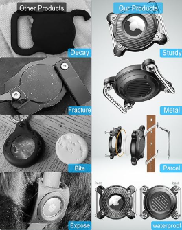 Sichy Waterproof AirTag Dog Collar Holder for Dog Collar - Hard TPU Full Protection - For GPS Tracker - Shopinapets Sichy Waterproof AirTag Dog Collar Holder for Dog Collar - Hard TPU Full Protection - For GPS Tracker Shopinapets #