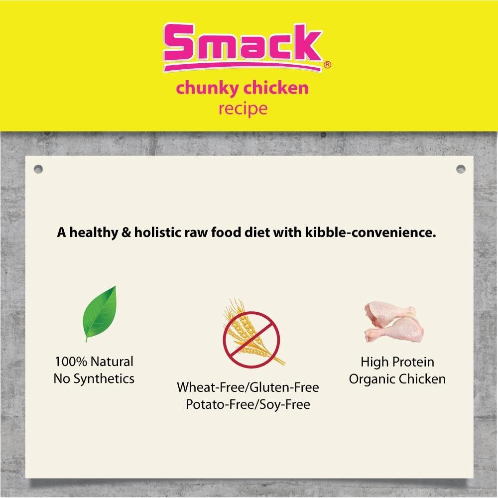 Smack Pet Food Organic Raw Dehydrated Food for Dogs (Chunky Chicken-8.8 Ounce) - Shopinapets Smack Pet Food Organic Raw Dehydrated Food for Dogs (Chunky Chicken-8.8 Ounce) Shopinapets #