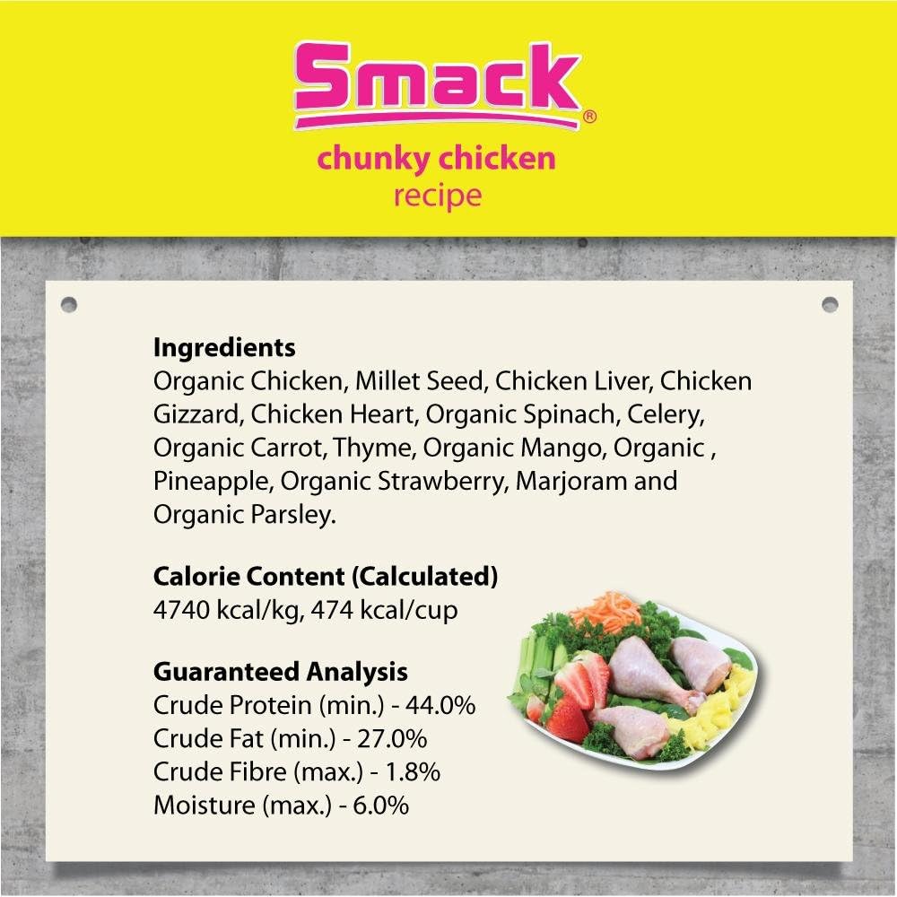 Smack Pet Food Organic Raw Dehydrated Food for Dogs (Chunky Chicken-8.8 Ounce) - Shopinapets Smack Pet Food Organic Raw Dehydrated Food for Dogs (Chunky Chicken-8.8 Ounce) Shopinapets #