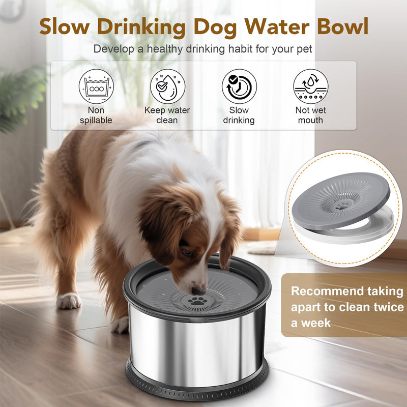 Stainless Steel Non-slip Pet Water Bowl with Large Capacity and Splash-proof Design - Shopinapets Stainless Steel Non-slip Pet Water Bowl with Large Capacity and Splash-proof Design Shopinapets #