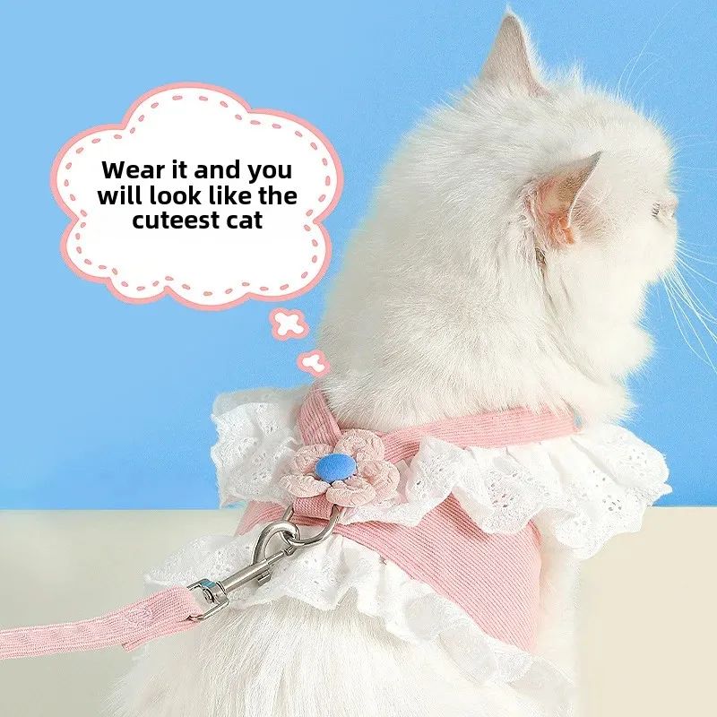 Summer Cat & Dog Pet Leash Set - Safety Collar, Back Strap - Lightweight & Durable - Shopinapets Summer Cat & Dog Pet Leash Set - Safety Collar, Back Strap - Lightweight & Durable Shopinapets #