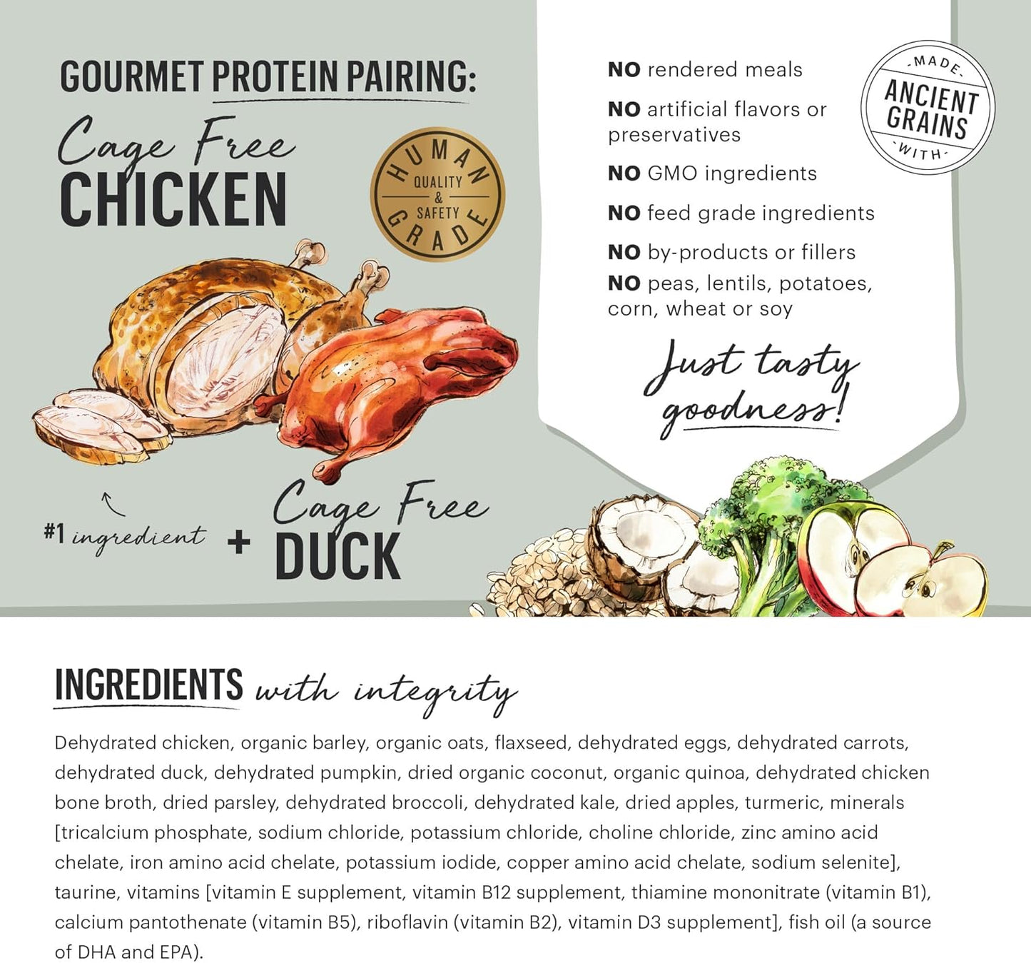 The Honest Kitchen Dehydrated Gourmet Grains Chicken & Duck - Shopinapets The Honest Kitchen Dehydrated Gourmet Grains Chicken & Duck Shopinapets #