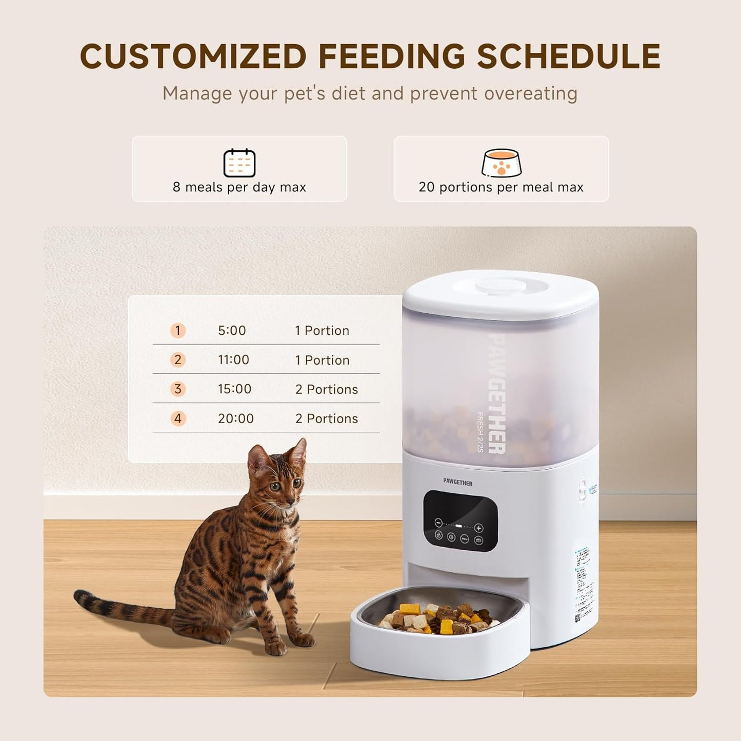 The PAWGETHERยฎ Automatic Cat Feeder is a 4L timed, dual-power automatic dog feeder that is easy to clean and suitable for kibble - Shopinapets The PAWGETHERยฎ Automatic Cat Feeder is a 4L timed, dual-power automatic dog feeder that is easy to clean and suitable for kibble Shopinapets #