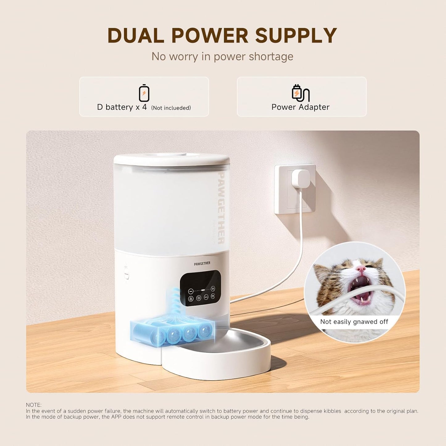 The PAWGETHERยฎ Automatic Cat Feeder is a 4L timed, dual-power automatic dog feeder that is easy to clean and suitable for kibble - Shopinapets The PAWGETHERยฎ Automatic Cat Feeder is a 4L timed, dual-power automatic dog feeder that is easy to clean and suitable for kibble Shopinapets #