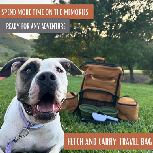 Titos Closet Dog Travel Bag – Includes Accessories 2-Pack Bowls for Dogs 2 Pet Food Containers Treat Bag - Shopinapets Titos Closet Dog Travel Bag – Includes Accessories 2-Pack Bowls for Dogs 2 Pet Food Containers Treat Bag Shopinapets #