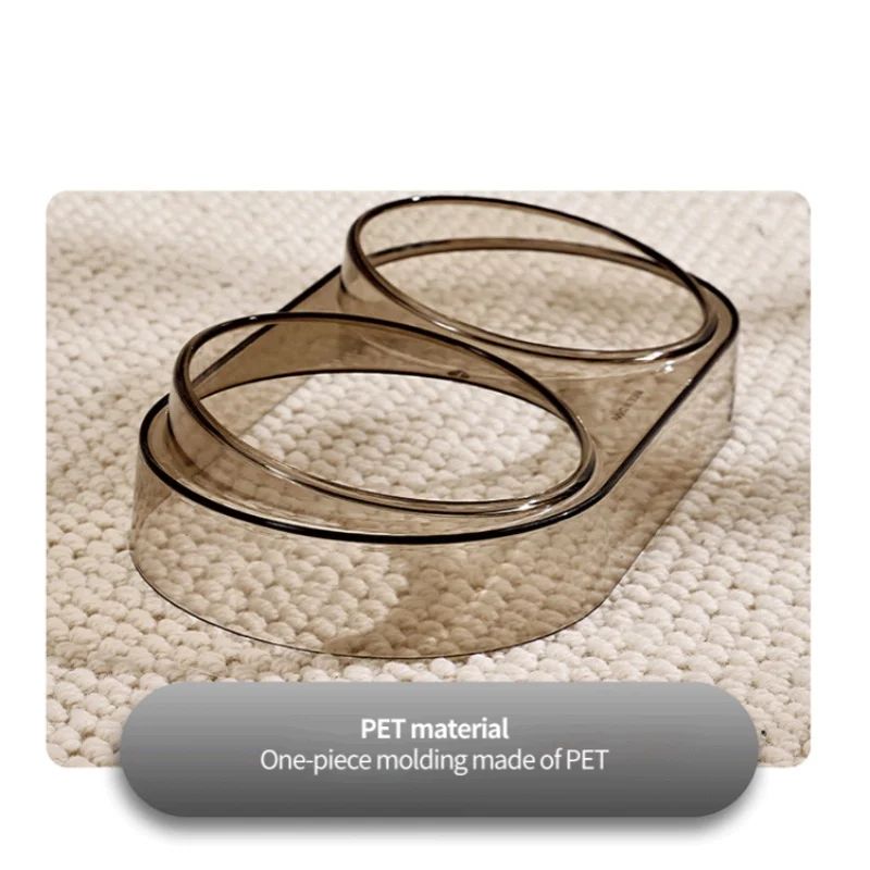 Transparent Dual Cat Bowl for Drinking and Eating - Suitable for Cats - Shopinapets Transparent Dual Cat Bowl for Drinking and Eating - Suitable for Cats Shopinapets #
