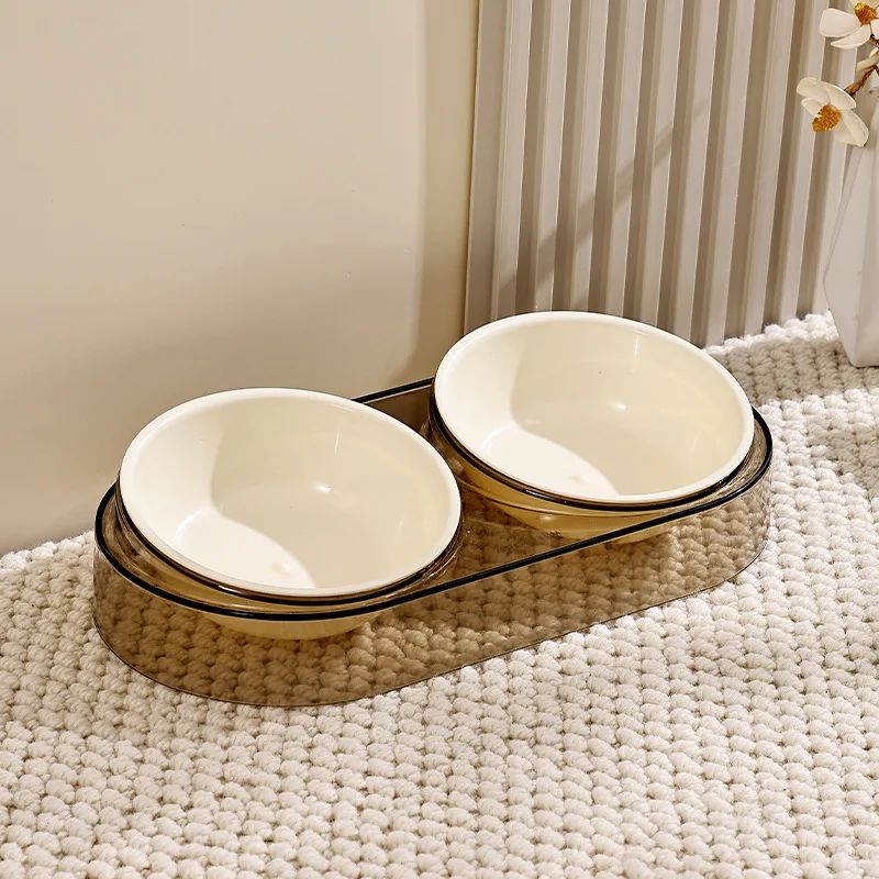 Transparent Dual Cat Bowl for Drinking and Eating - Suitable for Cats - Shopinapets Transparent Dual Cat Bowl for Drinking and Eating - Suitable for Cats Shopinapets #